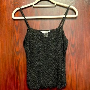 XXist vintage sparkle/metallic knit camisole sweater top